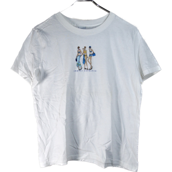 Vintage 90s Armani Exchange T-Shirt‎ Women Large Shirt Made in USA Rare! Read - Picture 1 of 9